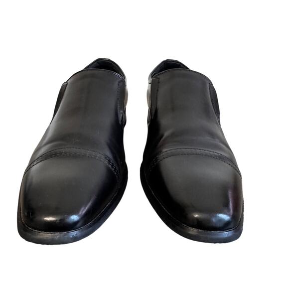 Unlisted by Kenneth Cole Men\'s Black Cap-Toe Slip-On Loafers Noor Shoe Size 10.5 main image 9